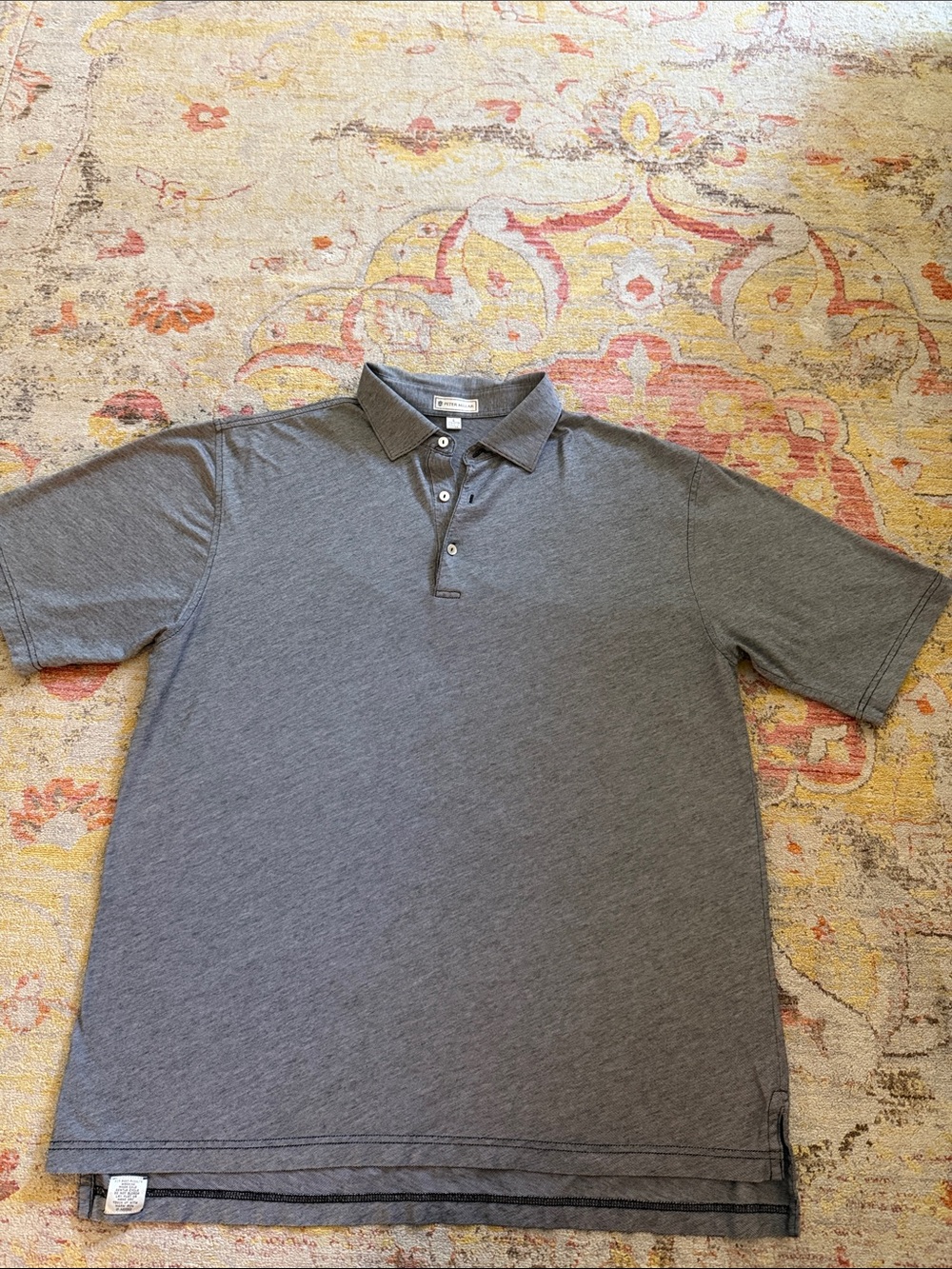 Peter Millar Men's Heather Gray Polo Shirt